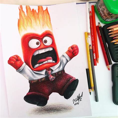 drawing  anger     jess elford drawn  prismacolor