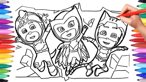 printable pj masks cars coloring pages  printable coloring pages