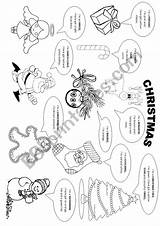 Christmas Vocabulary Colouring Worksheet Preview Coloring sketch template