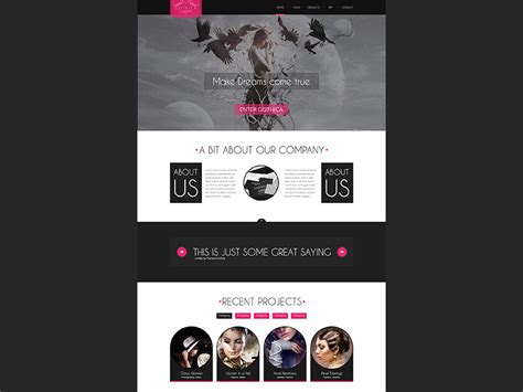 gothica a one page template in goth style by ales krivec on dribbble
