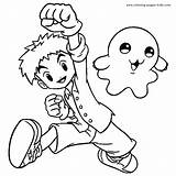 Coloring Pages Digimon Cartoon Color Printable Character Kids Sheets sketch template