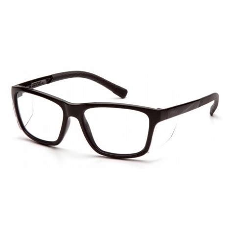 pyramex sb10710d conaire safety glasses black frame clear lens w