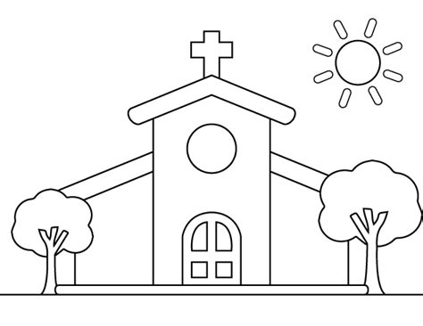 coloring pages  church