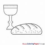 Coloring Communion Bread Pages Kids Banners Sheet Eucharist Sheets Title sketch template