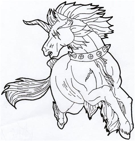 evil unicorn  art  httpskobayashi maruudeviantartcom