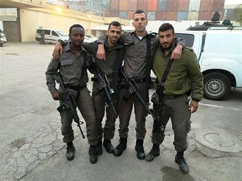 four israeli soldiers in uniform a druz a muslim a christain and a