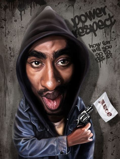 tupac  mario calcinaro caricature celebrity caricatures black love art