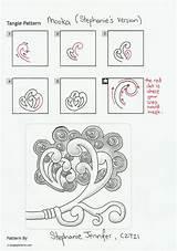 Mooka Zentangle Tangle sketch template