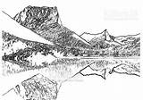 Coloring Pages Landscape Nature Printable Hill Lake Draw Videos Hills Mountains Drawing Comments sketch template