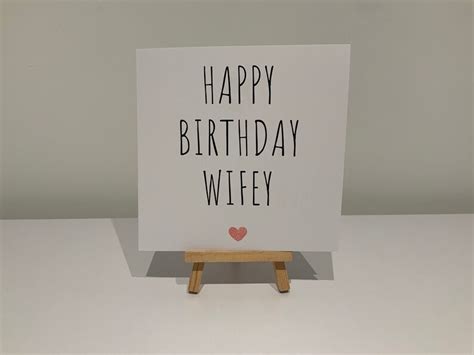 happy birthday wifey happy birthday wife card etsy
