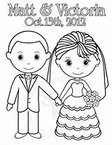 Coloring Pages Groom Bride Kids Wedding Printable Personalized Colouring Activity Activities Book Andy Biersack Getcolorings Table Library Popular Clipart Sheets sketch template