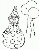 Clown Coloring Pages Printable Kids Party Ball Bestcoloringpagesforkids sketch template