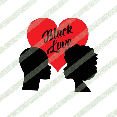 Black Love Couple Silhouette Valentine S Day Svg Png Etsy