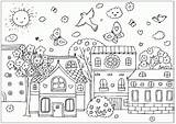 Kolorowanki Wiosenny Czas Dzieci sketch template