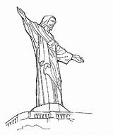 Cristo Redentor Monumento sketch template