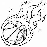 Basketball Coloring Pages Kids Color Print Children Basketballs Sheets Coloriage Sports Fire Justcolor sketch template