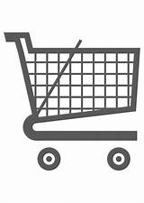 Trolley Shopping Coloring sketch template