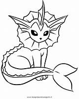 Coloring Vaporeon Pokemon Pages sketch template