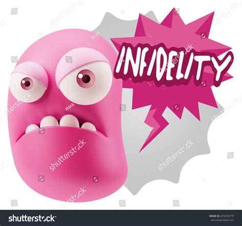 3d illustration angry face emoticon saying stock illustration 475976779