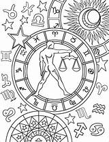 Libra Colorare Pages Zodiacali Segni Bilancia Segno Supercoloring Zodiacale Disegno sketch template