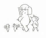 Elephant Piggie Coloring Pages Mo Willems Color Sheet Printable Book Sheets Google Party Invited Am Pigeon Search Awesome Characters Coloringhome sketch template