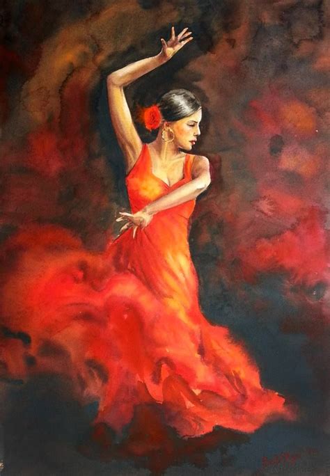 pin  anna csok  dances dancer painting flamenco dancers dancers art
