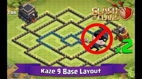 clash  clans   farming base layout   air sweepers kaze  youtube