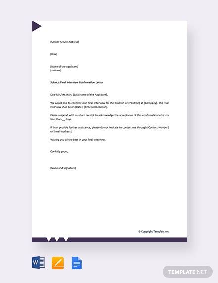 confirmation  receipt  payment letter template word google