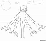 Coloring Enderman Minecraft Pages Printable Muntant Print Color sketch template