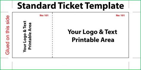 blank concert ticket template  printable