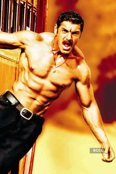 john abraham as manya surve in a still from bollywood movie shootout at