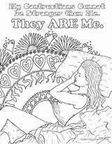 Coloring Birth Pregnancy Breastfeeding Affirmation Affirmations Getcolorings sketch template