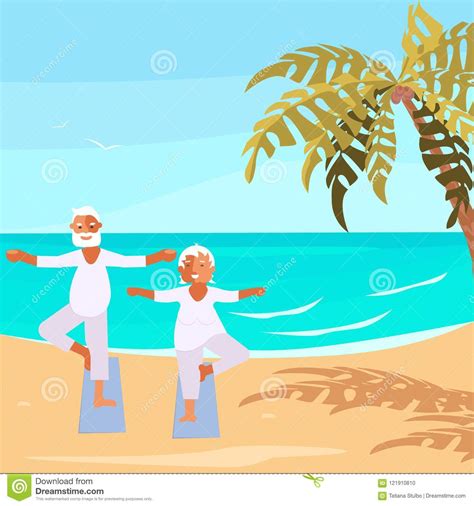 People On Summer Vacation Stock Vector Illustration Of Exercise