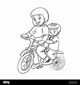 Bicicletta Colorare Ragazza Biking Boy Ride Percorsi Concetto Istruzione Guidare Disegnati Ragazzo Fahrrad Radfahren Jungen Fahrt Konzept Gezeichnet Malbuch Bildung sketch template