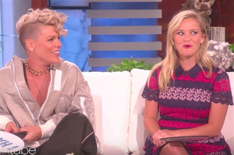 Ellen Asked Reese Witherspoon And Pink If They D Ever Had