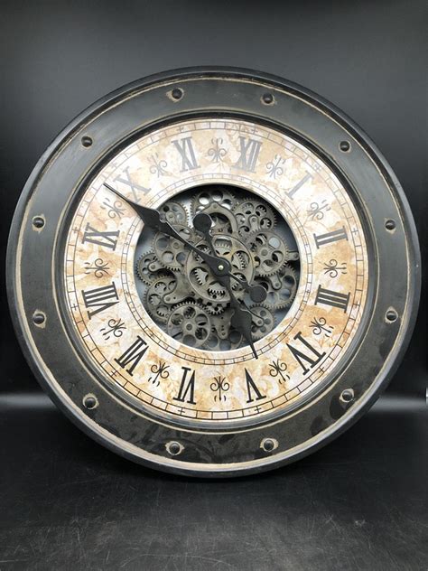 urban auctions afmel exposed gear wall clock