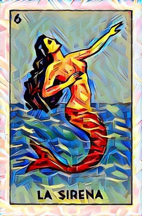 la sirena loteria    hd print digital art mermaid
