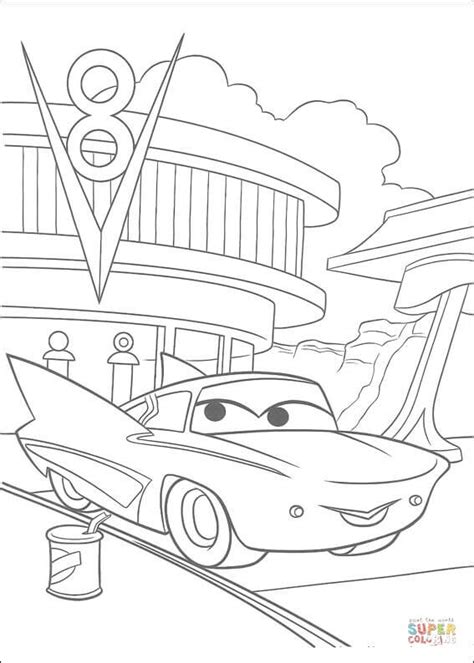 flo  disney cars coloring page  printable coloring pages