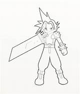 Fantasy Final Coloring Pages Cloud Strife Clipart Search Again Bar Case Looking Don Print Use Library Find Top Popular Cartoon sketch template