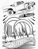 Wheels Hot Coloring Pages Hotwheels Racing sketch template