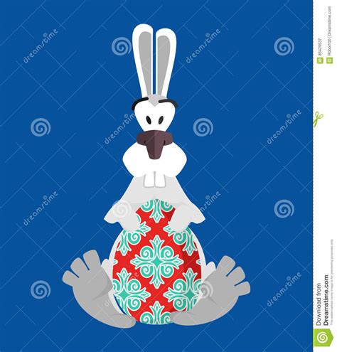 easter painted egg  bunny religious holiday stock vector