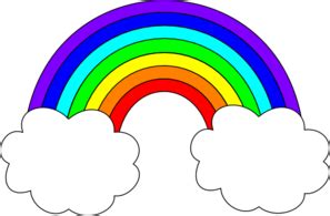rainbow  clouds clip art  clkercom vector clip art