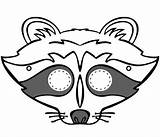 Masks Face Kids Mask Template Halloween Templates Print Raccoon Printable Coloring Animal Diy Racoon Children Enthusiasts Craft Crafts Preschool Pages sketch template