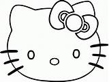 Coloring Kitty Hello Face Wecoloringpage sketch template