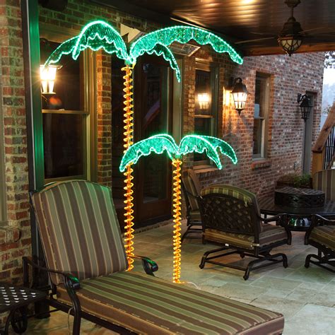 wintergreen lighting holographic lighted palm tree indooroutdoor led palm tree patio decor uv