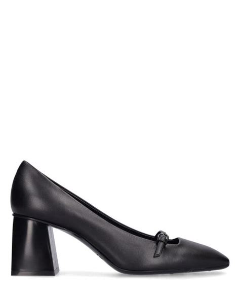 max mara 70mm polina leather mary jane pumps in black lyst