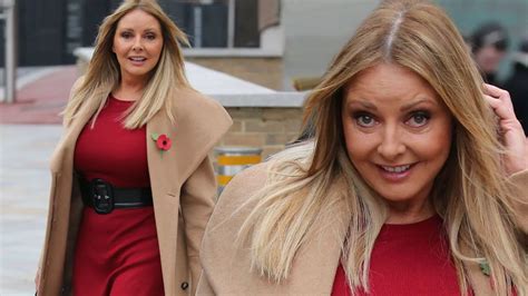 stunning carol vorderman shows off glowing complexion as she goes make