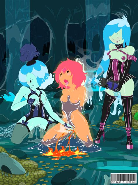 rule 34 3girls adventure time areola black eyes blue hair blue skin