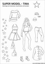 Ausmalbilder Tina Kleider Ausschneiden Lisa Malvorlage Ausmalbild Supermodel Malbild Kleidern sketch template