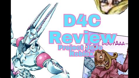 D4c Review Project Jojo Roblox Youtube